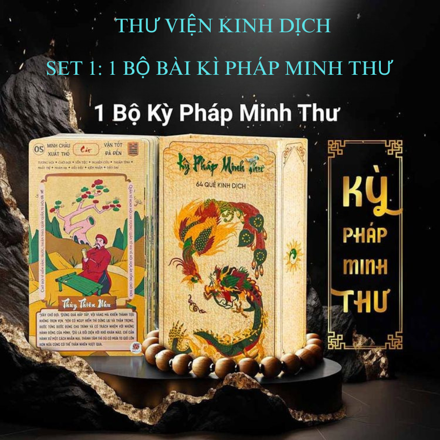 I Ching Card Set 64 Hexagrams Dharma MINH Thu - คู่มือถอดรหัสโชคชะตา - ทํานายอนาคต - ภูมิปัญญาโบราณ