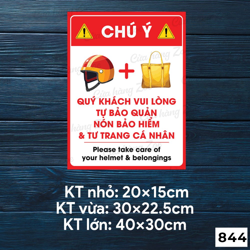 สติ๊กเกอร์รูปลอกรุ่น CUSTOMERS PLEASE STORE YOUR OWN HELMET & COSTUME - CODE 844