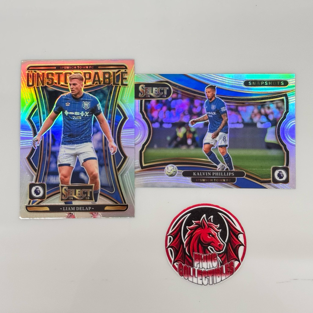 [REFRACTOR SET] Ipswich Town Fc Panini Select 2024/25 การ์ดผู้เล่น (ฟรีการ์ดสุ่ม + แขน)