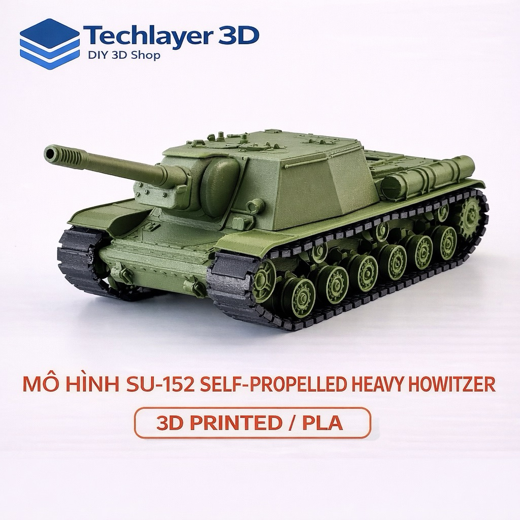SU-152 Heavy Tank 1:72 รุ่นสําหรับสะสมจอแสดงผล | DIY 3D SHOP