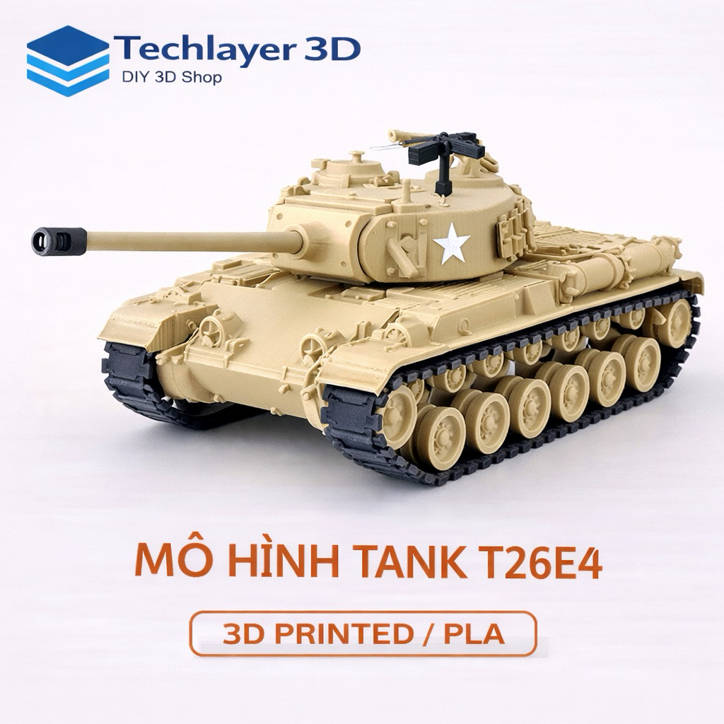1/35 รุ่น T26E4 Super Pershing สหรัฐอเมริกา Army Display | DIY 3D SHOP