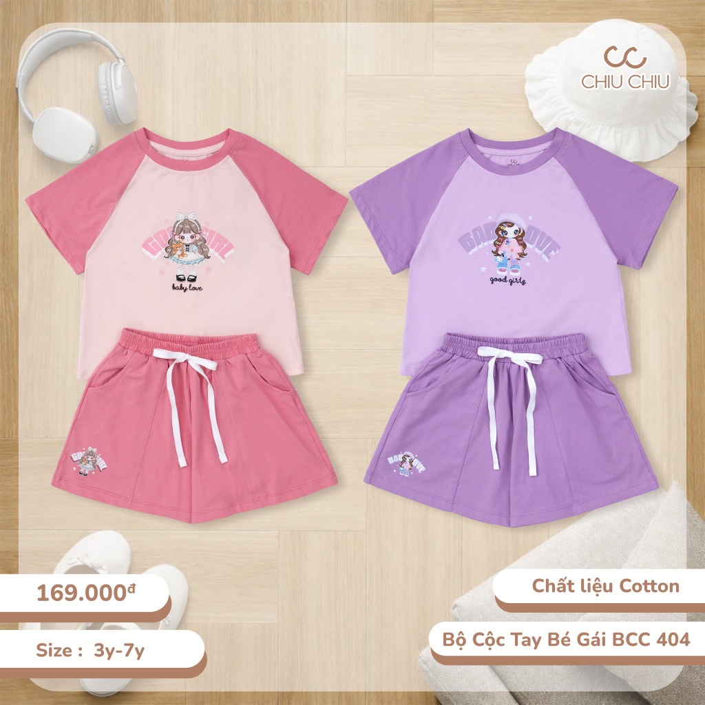ChiuChiu - ChiuChiu BCC404 เดรสแขนกุดเด็กผู้หญิง ผ้าคอตตอน ไซส์ 3-7 ขวบ