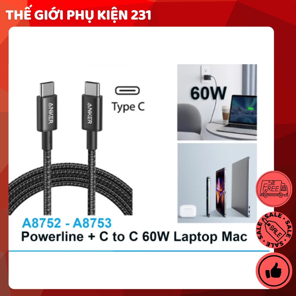 Anker A8753 สายชาร์จเร็วหุ้มร่ม - ชาร์จเร็ว - ใหม่เอี่ยมไม่มีกล่อง