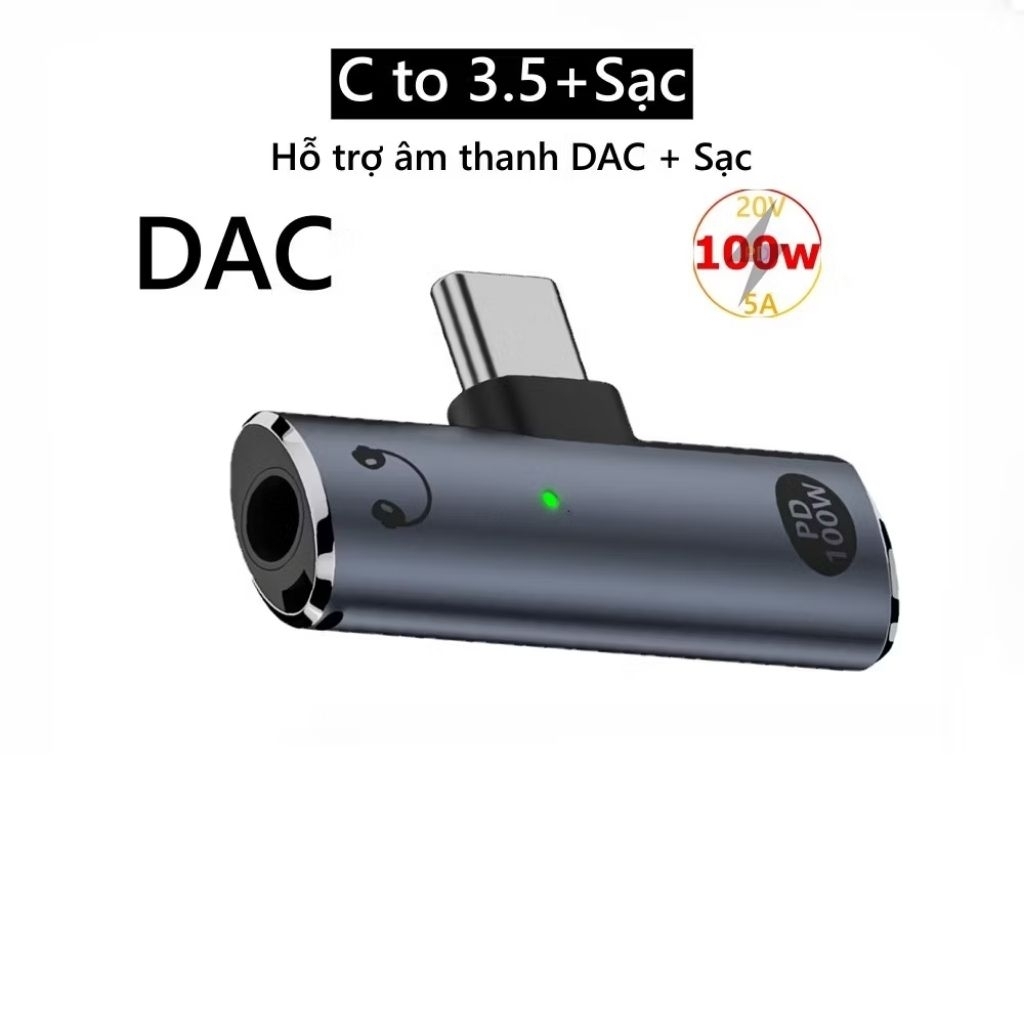 Jack แปลงจาก Type C เป็น Type C + Type C หรือ Type C + 3.5mm - Audio DAC - Livestream - Gaming
