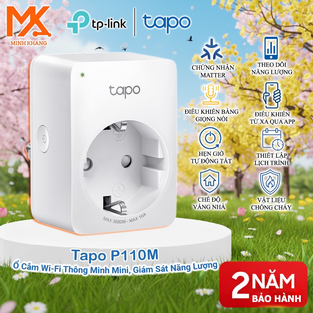 [ของแท้] TP-Link Tapo P110M Mini Smart WiFi Socket – Remote Control, Timer, Power Monitoring
