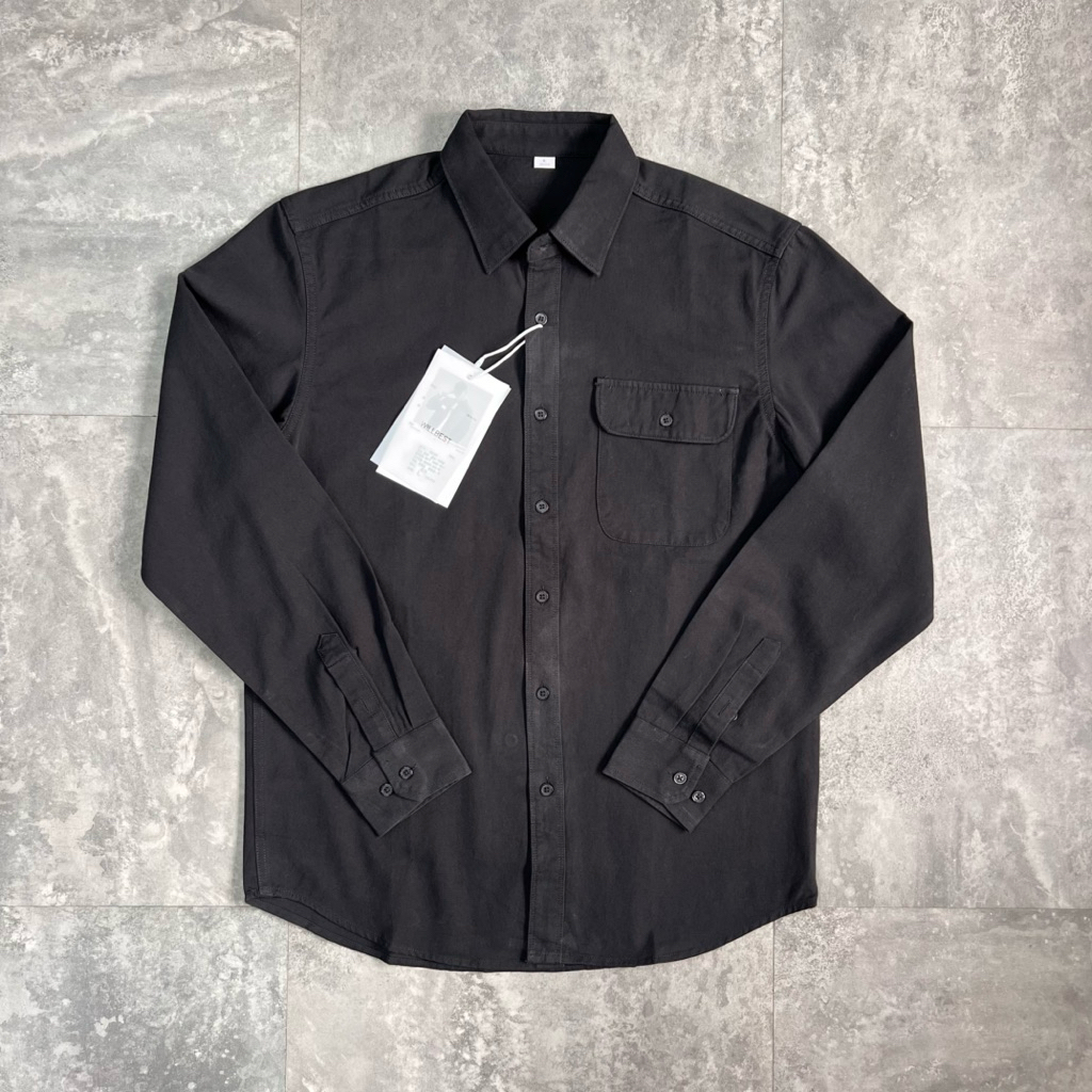 Workshop Classic B8036 เสื้อเชิ้ตผู้ชาย Buivintage ผ้าคอตตอนหนานุ่ม ทรงสวย