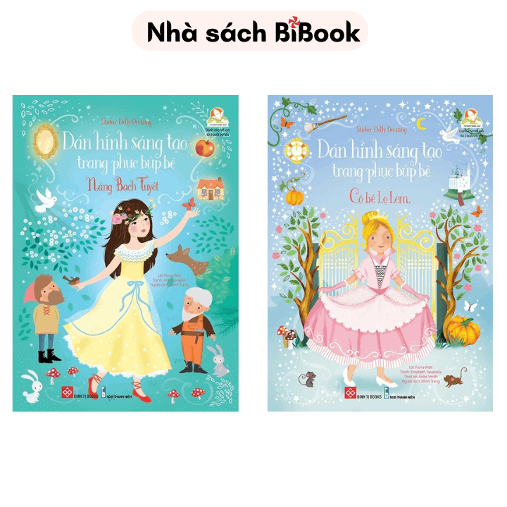 Creative Sticker book สําหรับเครื่องแต่งกายตุ๊กตา - Snow White - Cinderella - Sticker Dolly Dressing