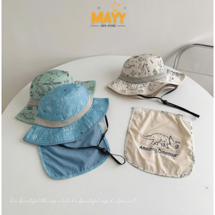 หมวกปีกรอบสําหรับเด็ก-หมวกคอไดโนเสาร์วัสดุนุ่มสบายสําหรับเด็กชายและเด็กหญิงไปโรงเรียนและออกไปข้างนอก
