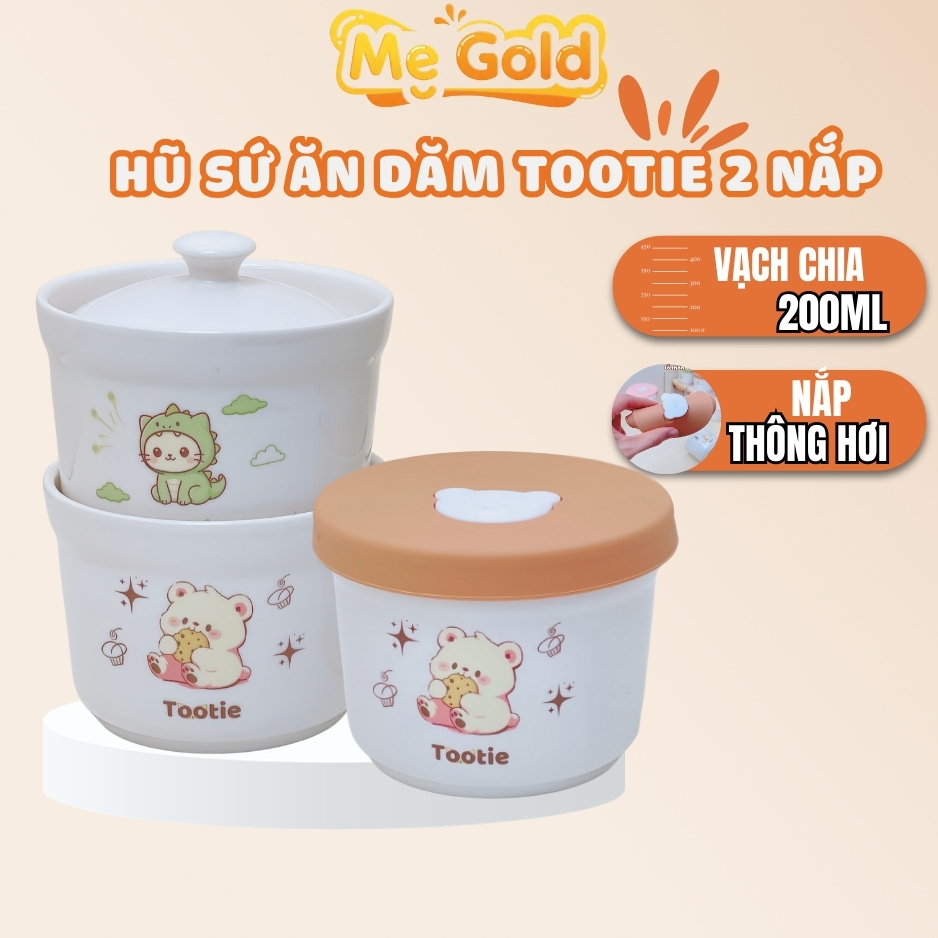 ตุ๊ดตี้ ขวดหย่านมเซรามิก 200 มล. สําหรับทารกที่แบ่ง, ขวดโจ๊กผงหย่านมพร้อมฝาซิลิโคนและพอร์ซเลน 2 ใบสําหรับทารก