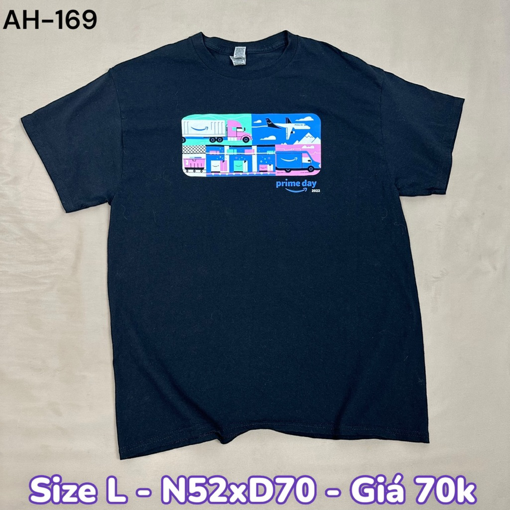 Amazon Prime Day Graphic Tee Size L Loose Form เสื้อยืดสตรีทแวร์ Unisex