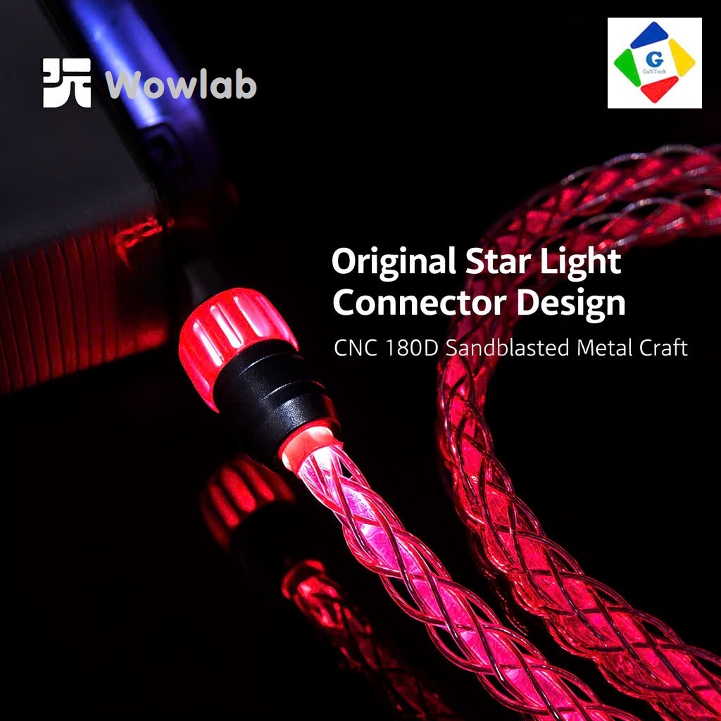 สาย Wowlab 100W USB-C เป็น C, USB-C ถึง L | นํา RGB