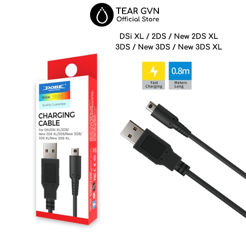 สายชาร์จมาตรฐาน DOBE มัลติฟังก์ชั่นสําหรับ New 3DS XL / New 3DS / Old 3DS / New 2DS XL / DSi XL