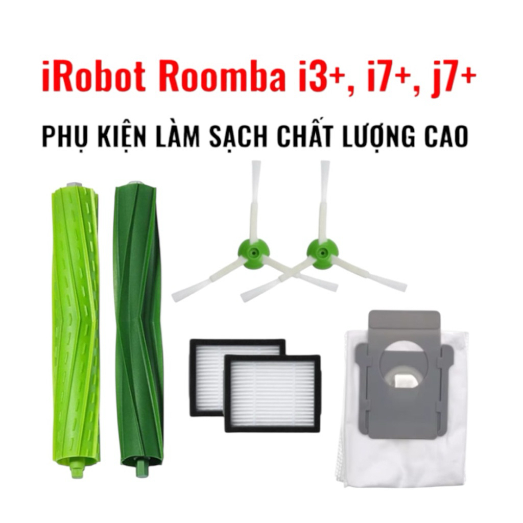 ชุดอุปกรณ์ทําความสะอาดสําหรับเครื่องดูดฝุ่นหุ่นยนต์ iRobot Roomba i3+ i7+ j7+