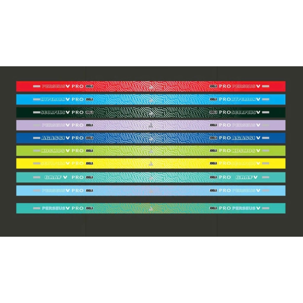JOOLA GEN V PRO สติ๊กเกอร์ขอบแร็กเก็ต Per, Agassi, Hyper, GRAF...