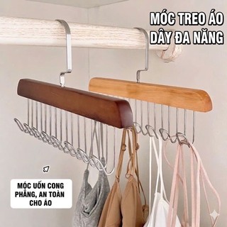 Móc gỗ treo quần áo,tất vớ, đồ lót 8 chấu siêu bền đa năng tiện lợi 28x18.5cm