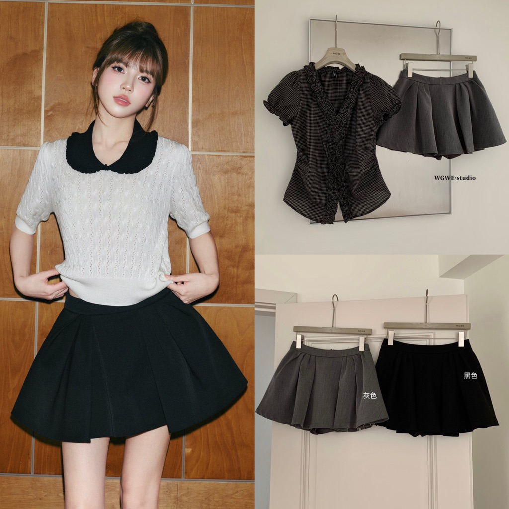 NHY.studio /WGWE/ กระโปรงสั้นบานซิปหลัง 8899