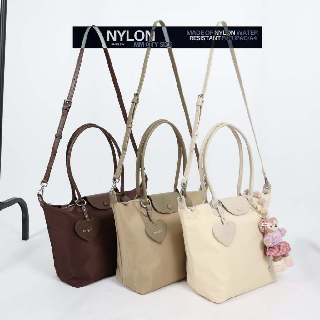 8angles Nylon Mm City 14 นิ้วกระเป๋าสะพายข้างกันน้ําเหมาะกับ A4 Ipad