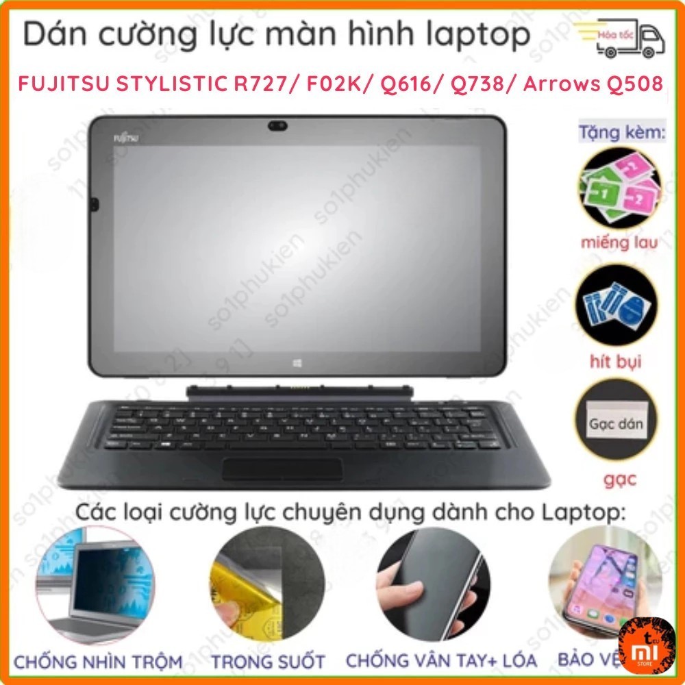 Premium FUJITSU STYLISTIC Fujitsu F02K 10.1"/ R727 12.5"/Arrows Q508/ FUJITSU Q616/ Q738 ฟิล์มกันรอย