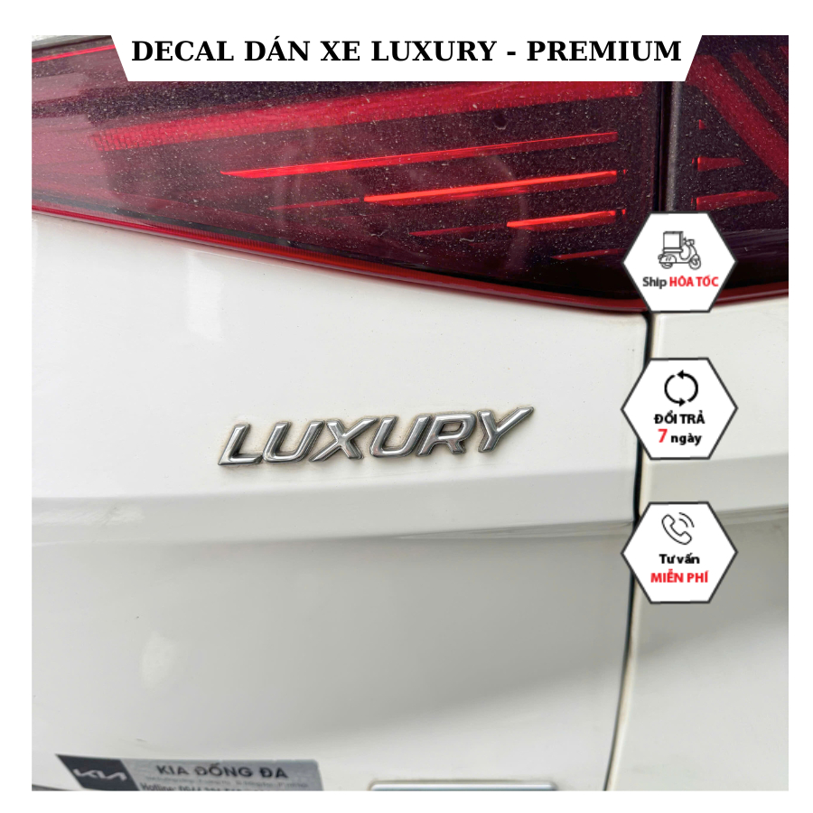 PREMIUM, LUXURY, แสตมป์ตกแต่งรถยนต์เส้น LUXURY
