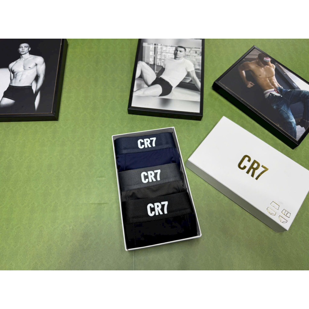 CR7 Buivintage กางเกงชั้นในชาย Boxer คุณภาพสูง ผ้าคอตตอนโปร่ง