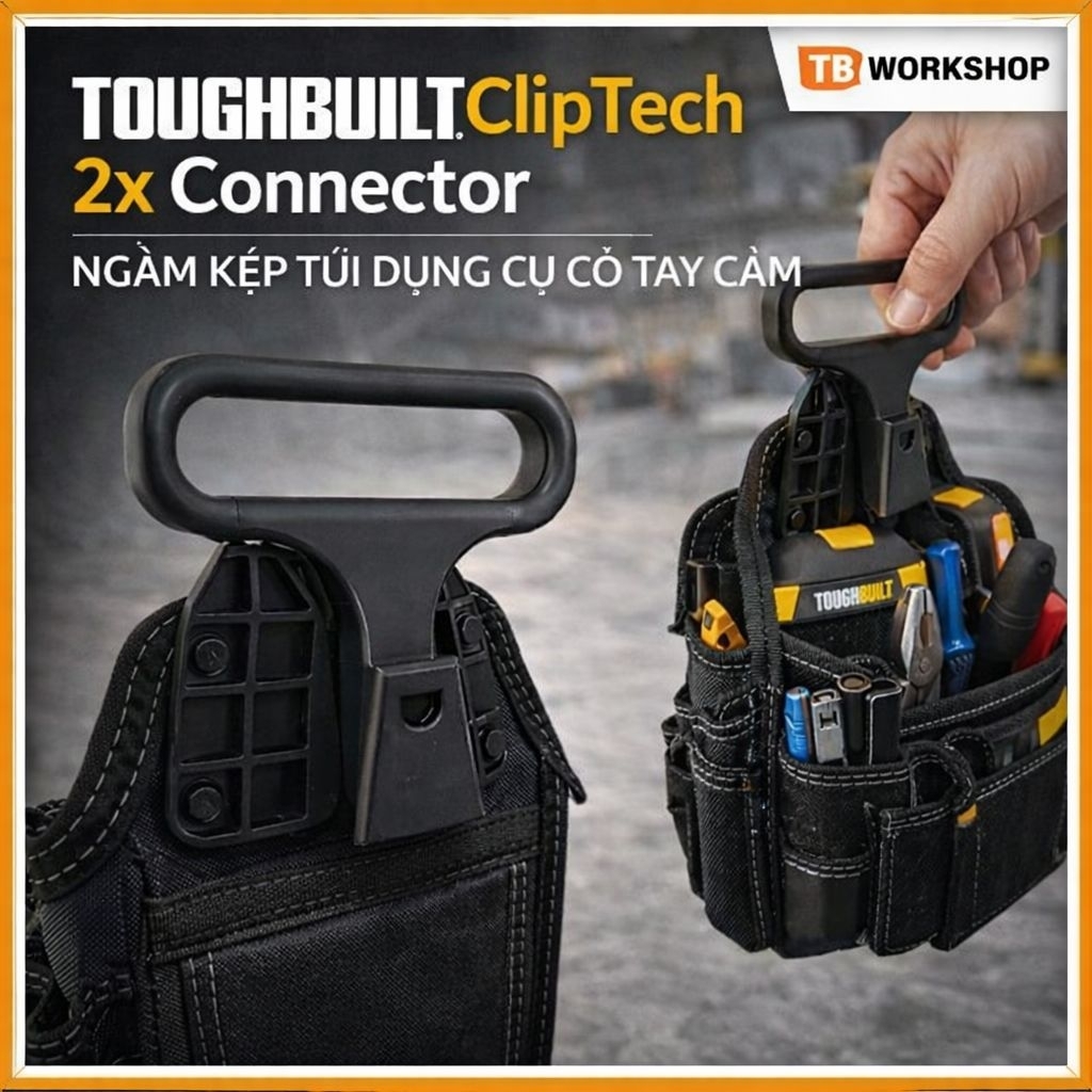 [TB Workshop] ขั้วต่อ ClipTech 2x ในตัวเหนียวพร้อมที่จับ – คลิปหนีบกระเป๋าเครื่องมือ