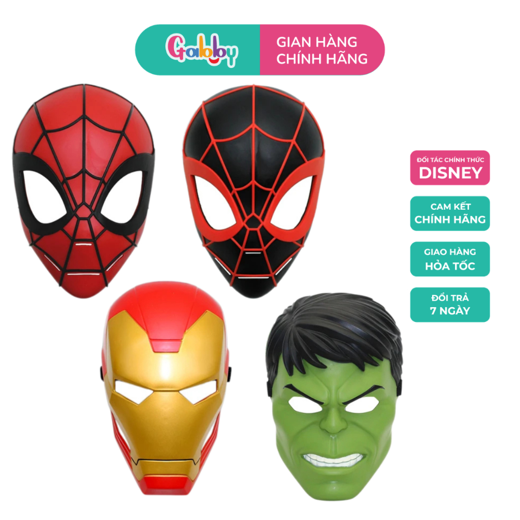 Marvel Superhero Masquerade Mask - Spider Man/ Hulk/ Iron Man/ Miles Morales