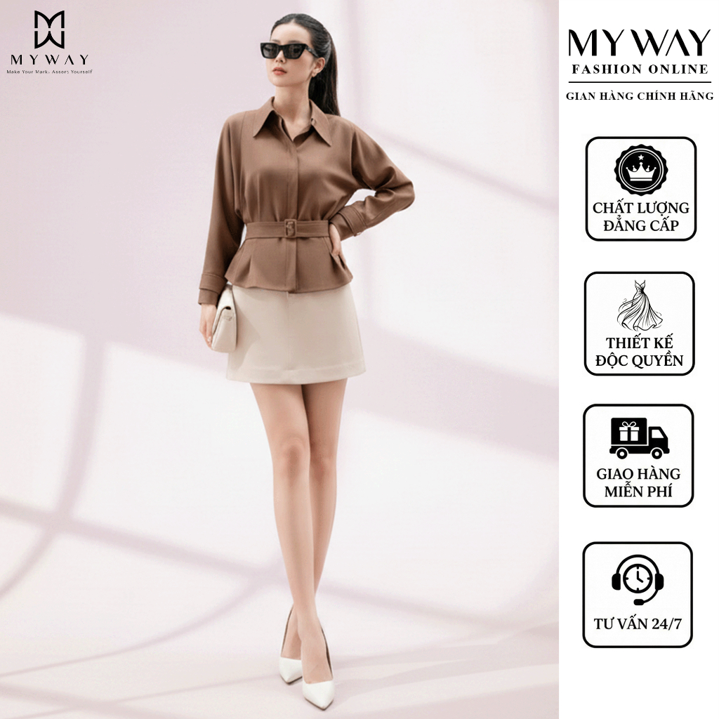 MY WAY Luxe Fit เสื้อเชิ้ตผู้หญิง Elegant Slim Fit 2MBBB201T