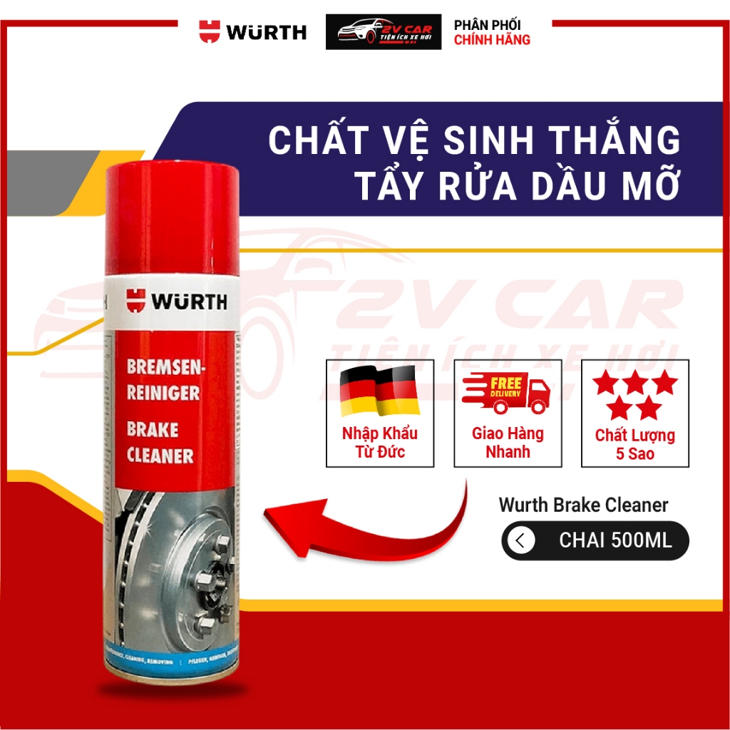 Wurth สเปรย์ทําความสะอาดเบรกและเบรก 500ML