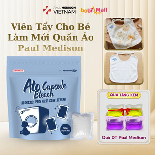 [TẨY SẠCH DỊU NHẸ] Viên Tẩy Paul Medison Cho Quần Áo Em Bé, Đánh Bay Vết Bẩn, Tan Nhanh, An Toàn Cho Bé Túi 40 viên