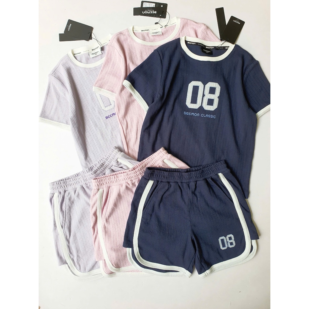 ชุดเสื้อยืดปัก BM เบอร์ 08 สําหรับเด็กชายและเด็กหญิง B1T7S5