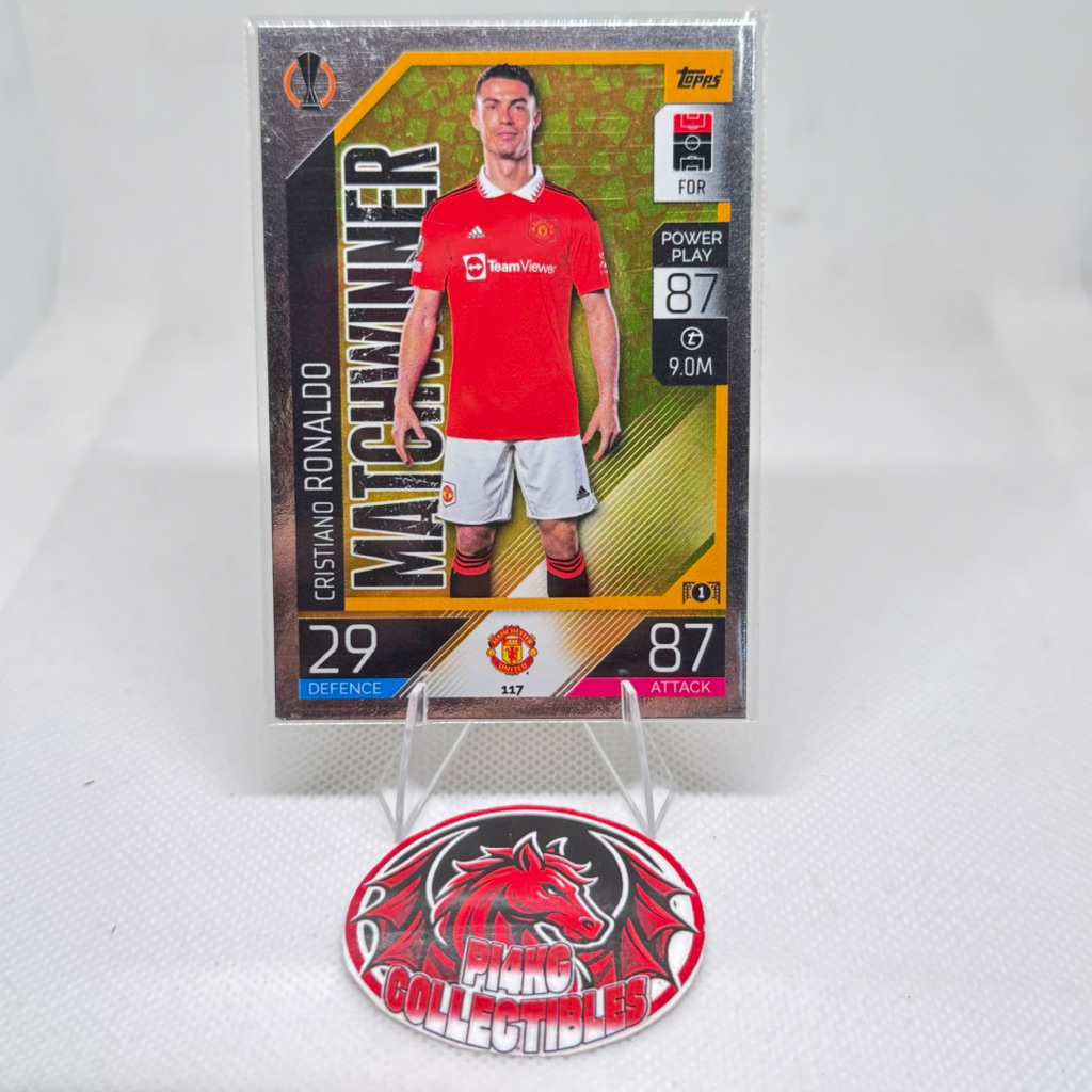 [หายาก] Cristiano Ronaldo Matchwinner Topps Match Attax 2022/23 Player Card (ฟรีการ์ดสุ่ม + toploade