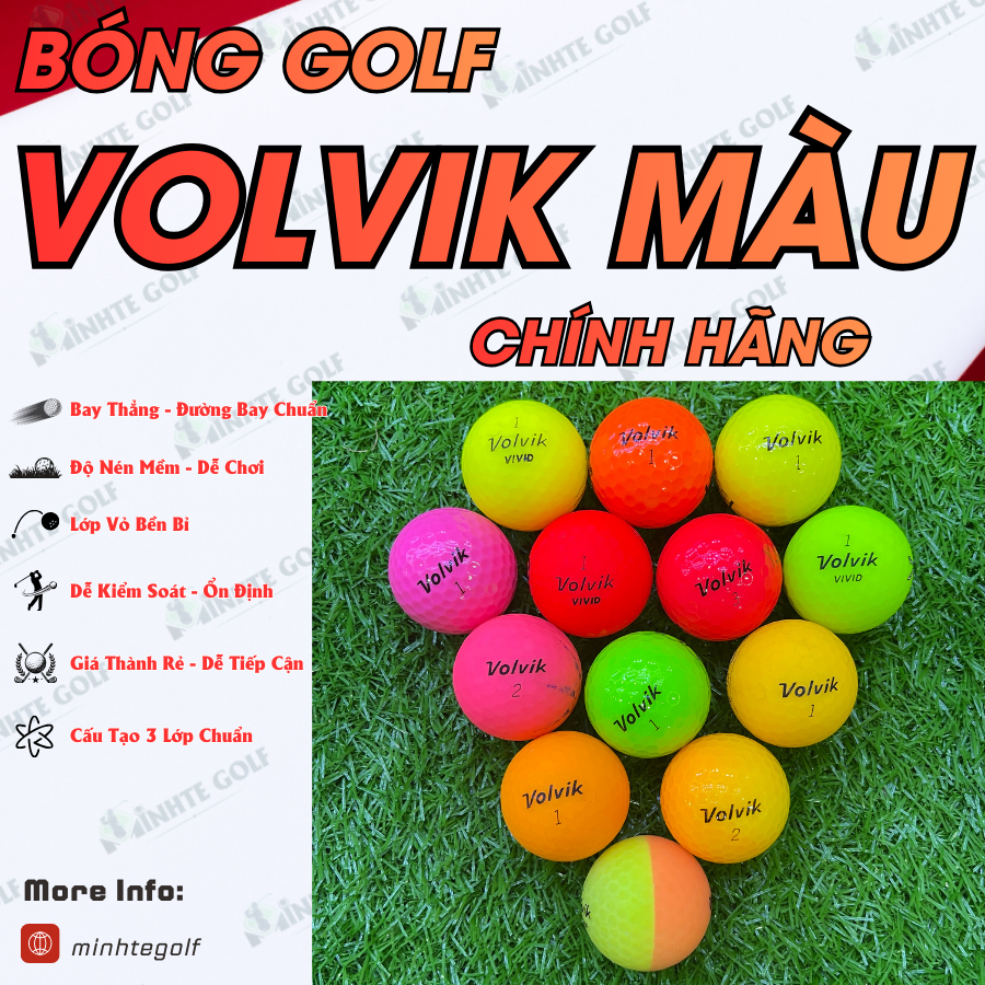 Volvik Golf Ball ของแท้ Korea Color - Volvik Golf Ball Color L1 Surf 99% ราคาถูก - Mailinhgolf