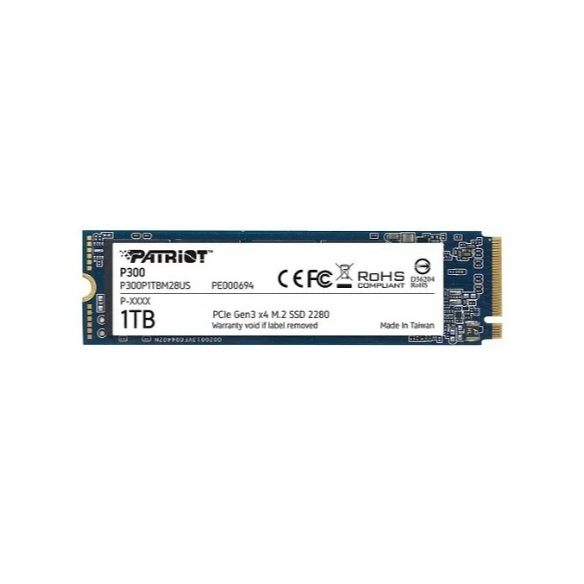 Patriot P300 SSD ฮาร์ดไดรฟ์คอมพิวเตอร์ 1TB PCIe Gen3 x 4 NVMe M.2 2280 ของแท้ 07/2028