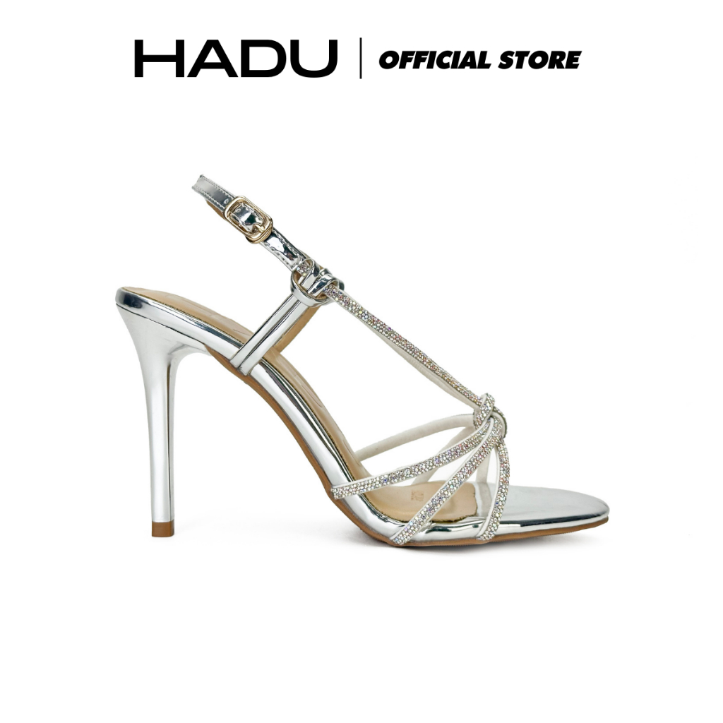 ERMIL 10P รองเท้าส้นสูงสายรัด Rhinestone และ Drawstring HADU M981 วัสดุคุณภาพสูง Anti-Slip TPR Sole 