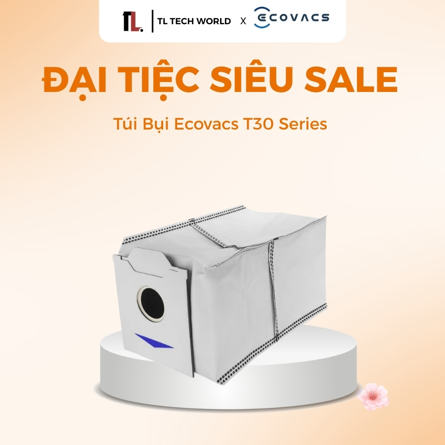 [ของขวัญ NOT ขายแล้ว] ถุงเก็บฝุ่น Ecovacs T30 Series สําหรับเครื่องดูดฝุ่นหุ่นยนต์ -TL Tech World