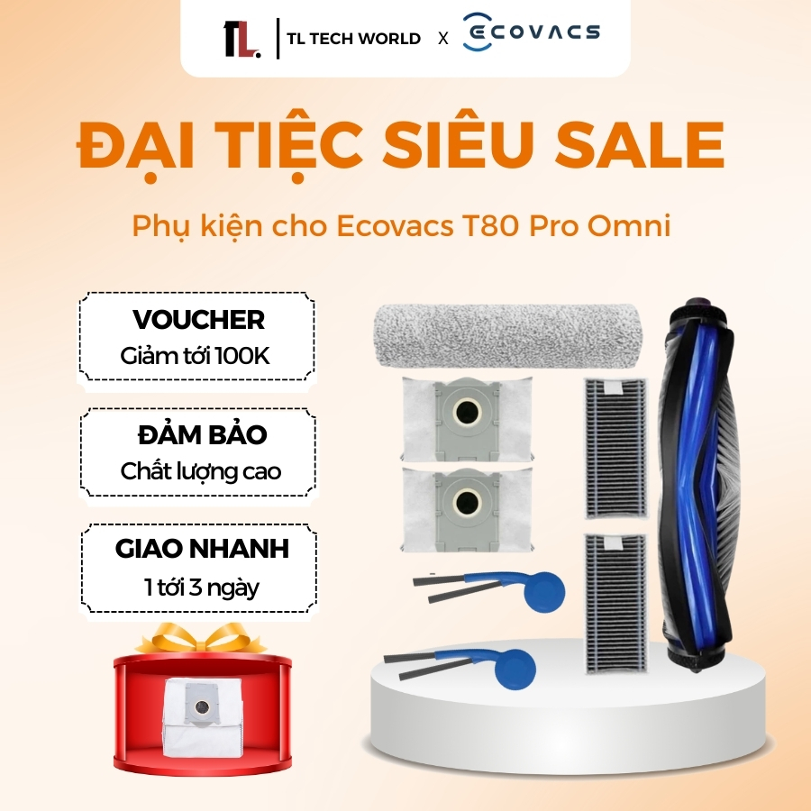 อุปกรณ์เสริม Ecovacs T80 Pro Omni สําหรับเครื่องดูดฝุ่นหุ่นยนต์ - สินค้าคุณภาพระดับพรีเมียม 100% -TL