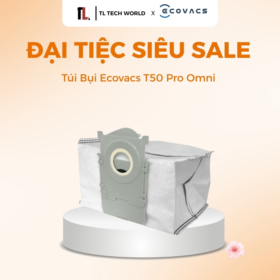 [ของขวัญไม่ใช่ซ้าย] Ecovacs T50 Pro Omniถังขยะกระเป๋า - ลดกลิ่นและฆ่าเชื้อได้อย่างมีประสิทธิภาพ - TL