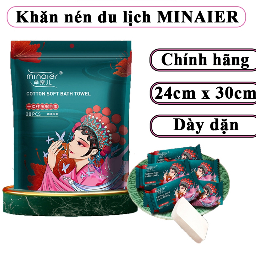 MINAIER Premium Cotton Travel Tissue Sanshop รูปแบบขนมสี่เหลี่ยมอเนกประสงค์