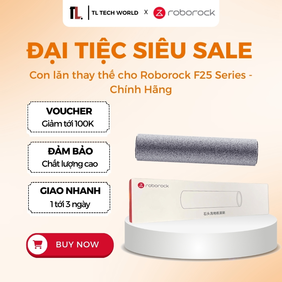 ลูกกลิ้งทดแทนสําหรับ Roborock F25/ F25 Combo - สินค้าแท้ - คุณภาพระดับพรีเมียม - TL Tech World
