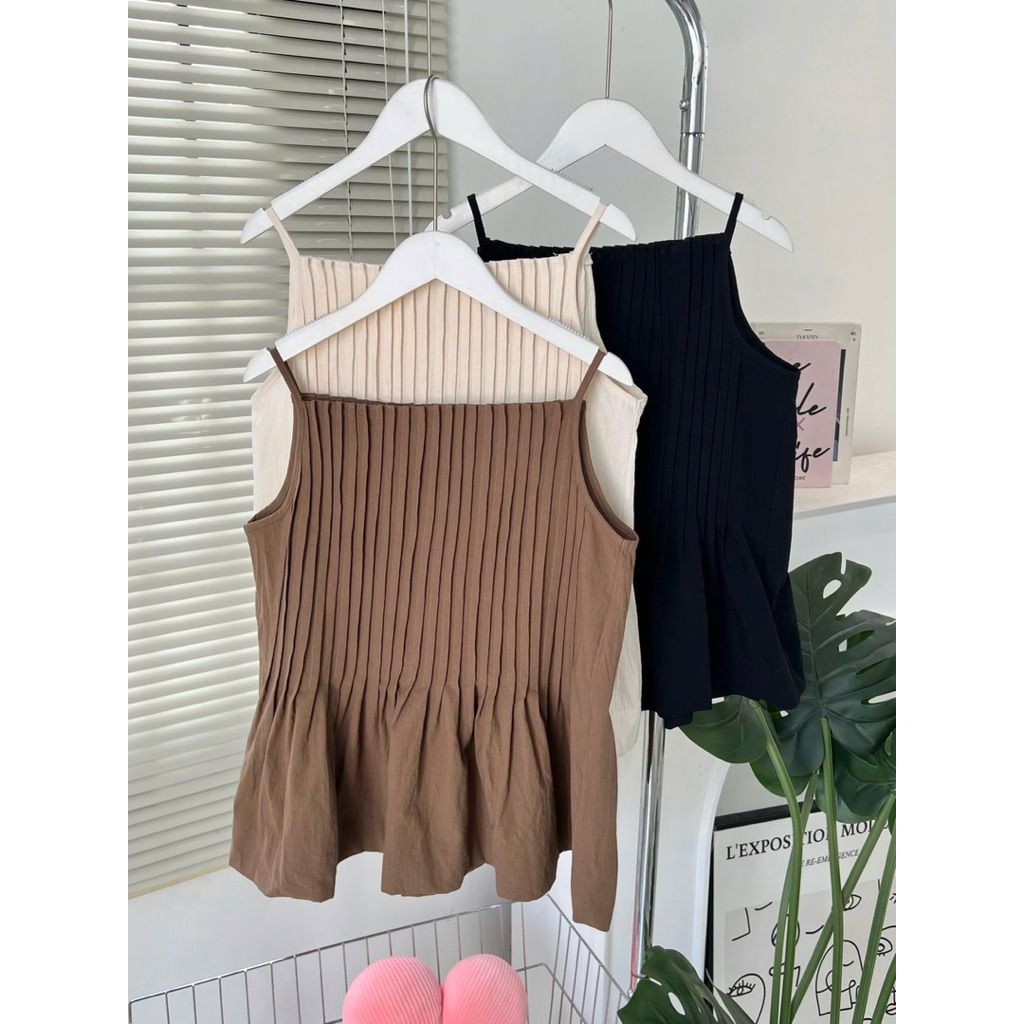 MINCE TOP- เสื้อจับจีบเบบี้ดอลล์