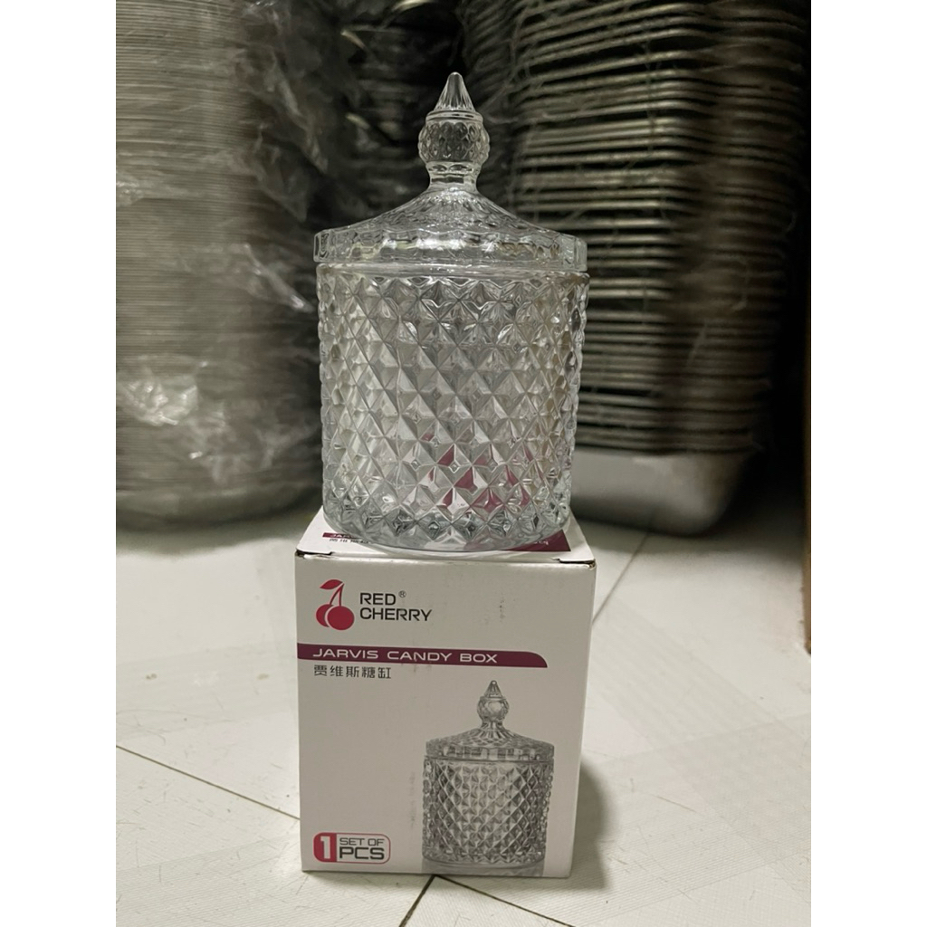 JAM JAR - LUXURY GLASS PILAR CANDY JAR