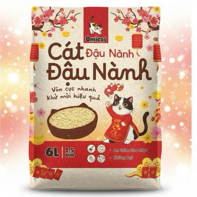 Hi Cat OmiCat Soy Cat Litter - HICAT Organic Soy Cat Litter กระเป๋า 6 ลิตร