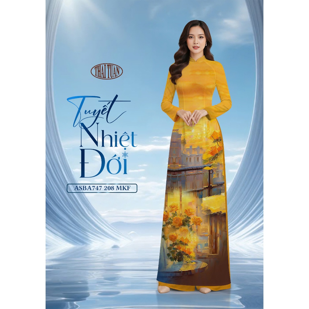 [THAI TUAN Ao Dai Fabric 2M3] Soft Ao Dai Fabric Size 1M6 ไม่มีกางเกง