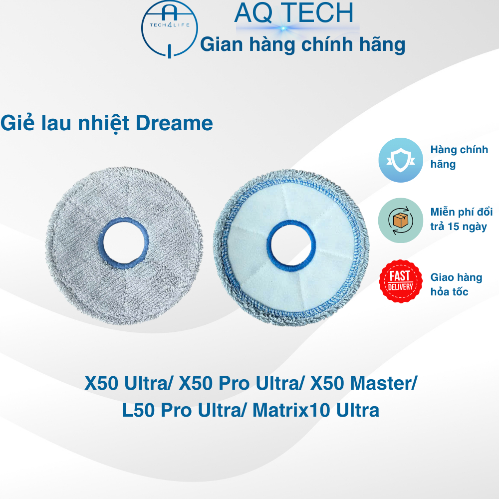 ไม้ถูพื้น ผ้าเช็ดทําความสะอาดความร้อนสําหรับ Dreame X50 Ultra, X50 Pro Ultra, Matrix10 Ultra, X50 Ma