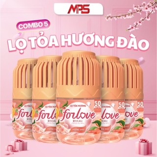 Combo 5 Lọ Tỏa Hương Đào Forlove, Thơm Phòng Hương Đào với hương thơm tự nhiên dễ chịu khử mùi - MPS