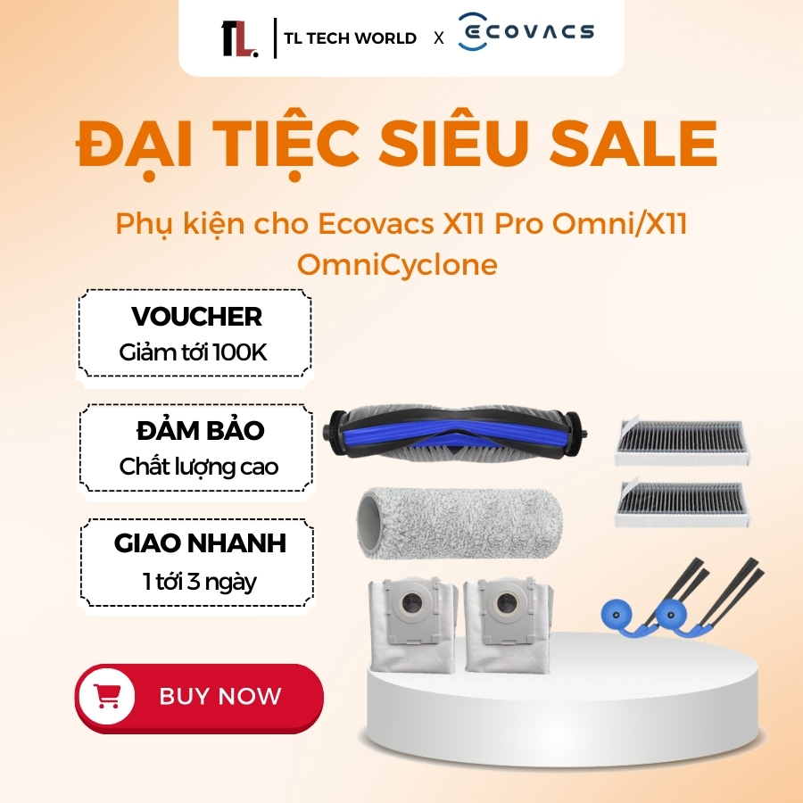 Ecovacs X11 Pro Omni/ X11 OmniClone Accessories - สินค้าคุณภาพสูง วัสดุดี 100% - TL Tech World