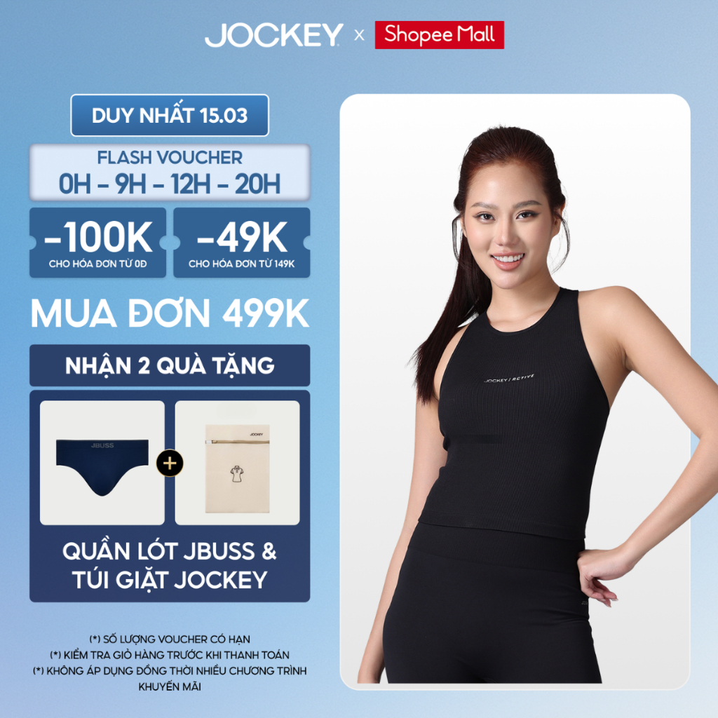 เสื้อครอปกีฬาผู้หญิง Jockey seamedfree - J4032