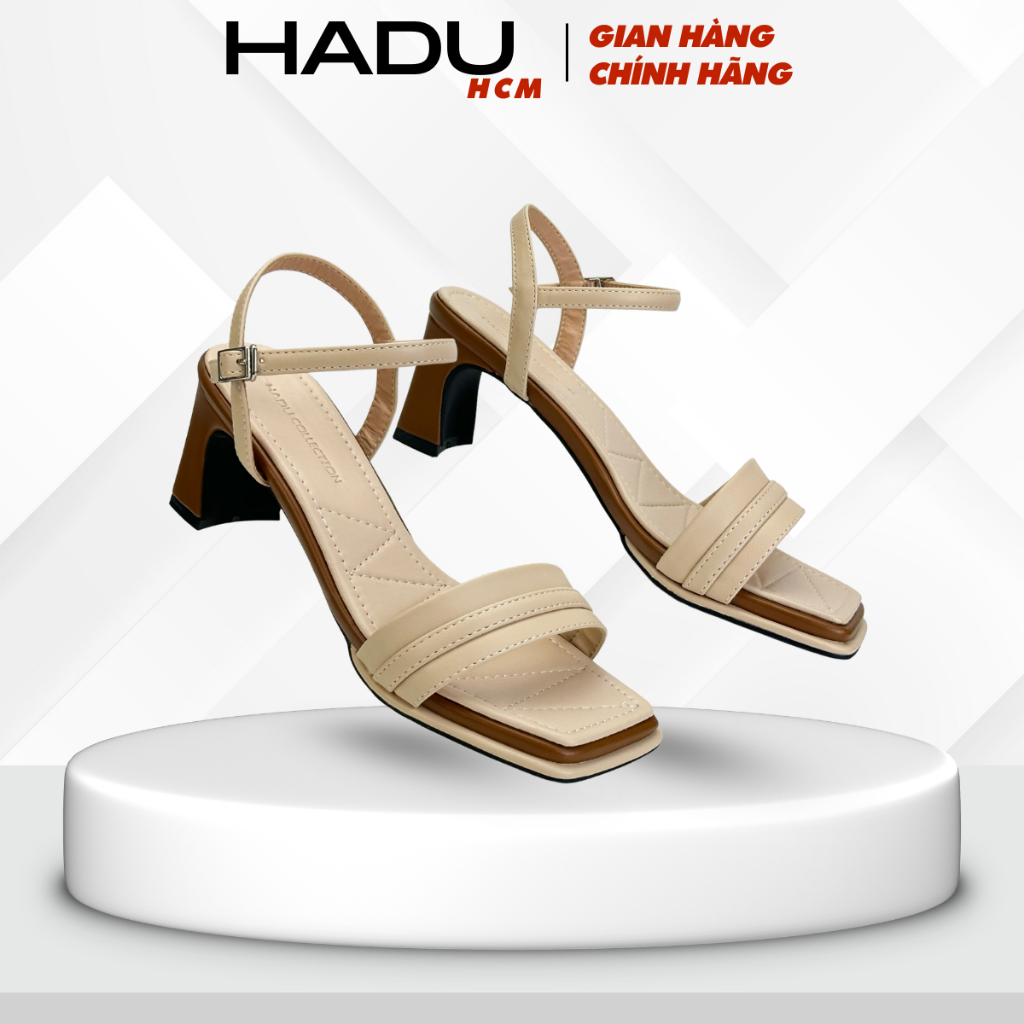 MINI ARES Square Heel 7P รองเท้าแตะ HADU M7156 หนังคุณภาพสูง Anti-Slip Sole 12T