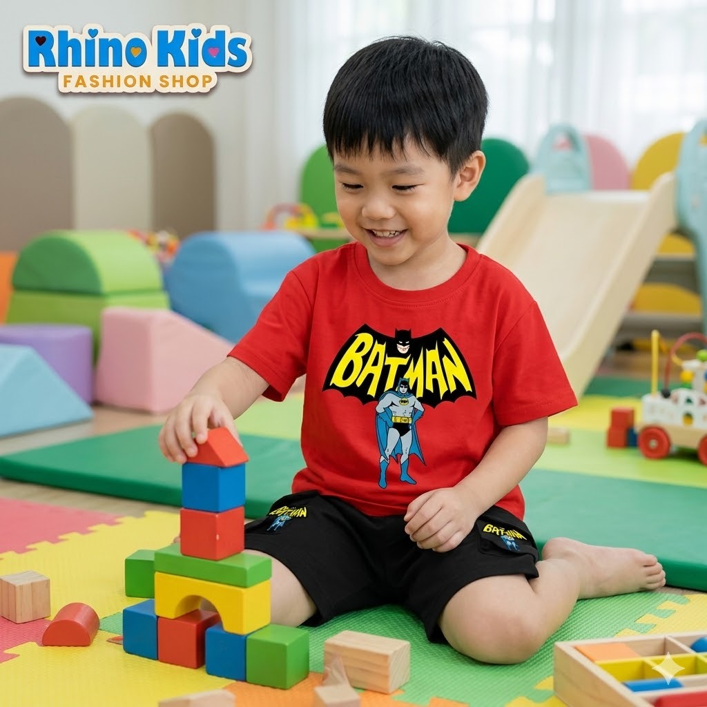 RHINO KIDS FASHION SHOP _ สูทเด็กชายพร้อมกล่องผ้าฝ้าย 4 ทิศทาง made in Vietnam DH404