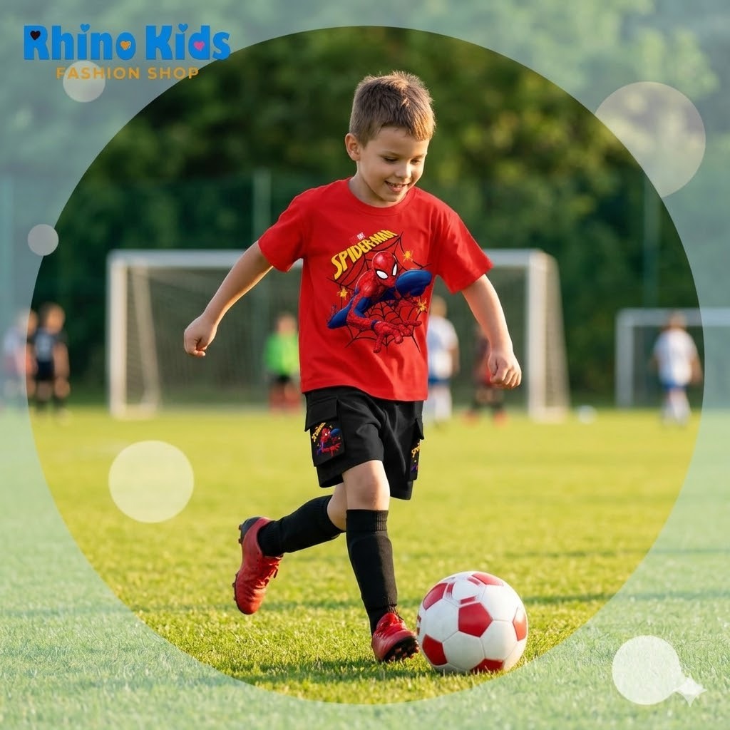 RHINO KIDS FASHION SHOP _ สูทเด็กชายพร้อมกล่องผ้าฝ้าย 4 ทิศทาง made in Vietnam DH407